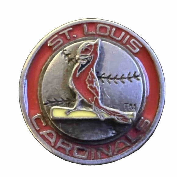 St. Louis Cardinals Baseball Logo Metal Pin Hat Lapel Tie Back MLB 1996 Vintage - Picture 1 of 5
